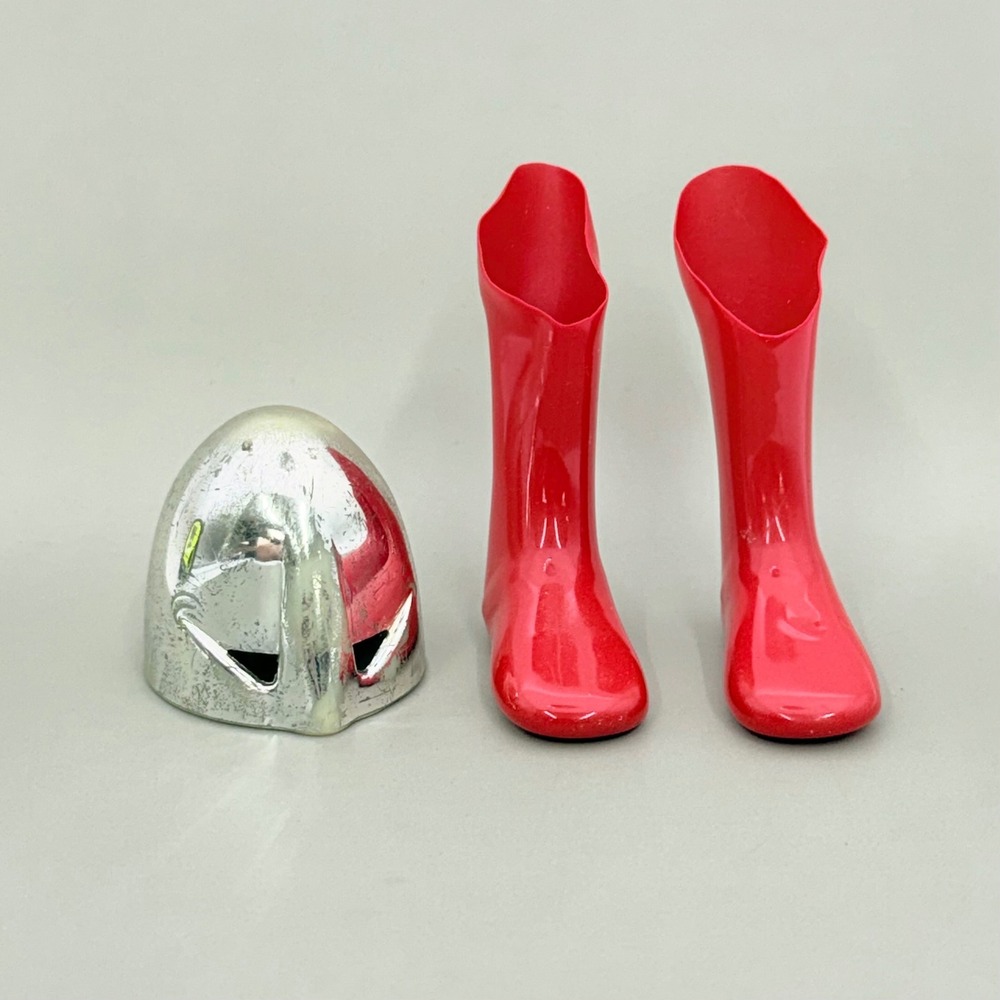 Vintage GI Joe Bulletman Action Figure Helmet & Red Boots 1970s Hasbro Accessory